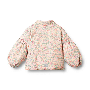 Куртка дутая с пышным рукавом Wheat, цветочная вуаль